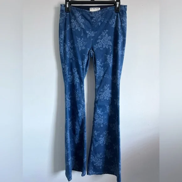 🌟FREE PEOPLE We The Free Penny Pull-On Printed Flare Jeans-Size 29 - Picture 11 of 15